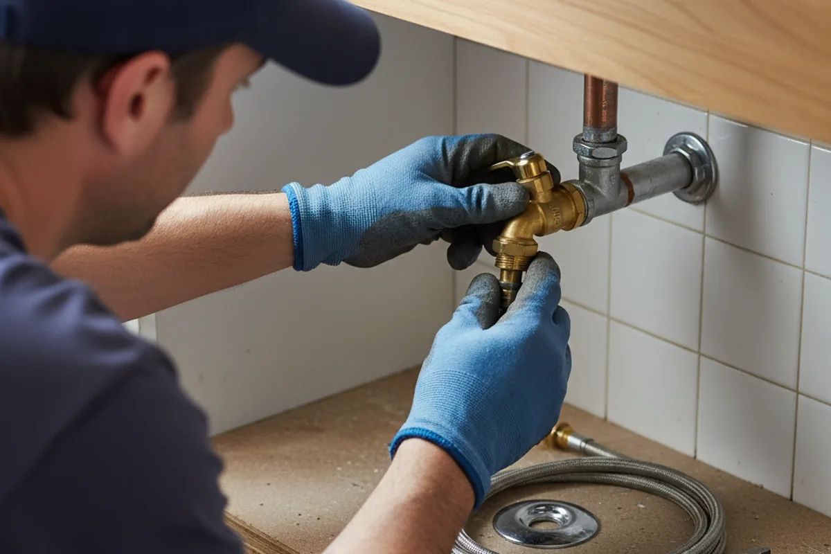 Shutoff valve and fitting work during Faucet and Fixture Repair in Rives Junction